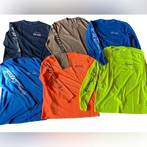 6 FH Davis/Florida long sleeve fishing shirts.